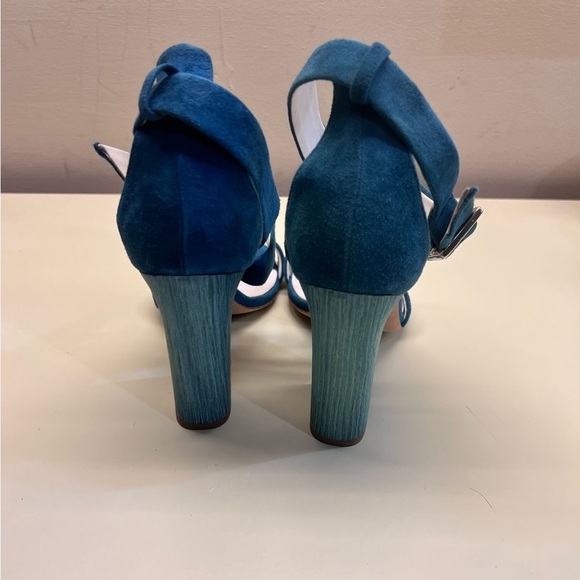 Made in Italy Giovanna Grazzini Blue Strappy High Heel Sandals - Picture 4 of 11